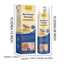 Bee-Venom Psoriasises Care Spray -kutinaa lievittävä nestemäinen punoitusta lievittävä suihke kaikille ihotyypeille 3pcs