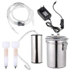2 litran sähköinen lypsykone vuohille ja lampaille, ruostumattomasta teräksestä valmistettu ämpäri tyhjiöpumpulla kotitalouksien lypsäjän EU-pistok...