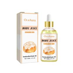 Frusde Body Juice Olie, Body Juice Oil Kanelbolle, Fersken Body Oil, Kage Body Oil, Body Oil, Fugtgivende Body Oil Jordbær Shortcake Kanelsnegl