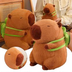 Irrotettavat kilpikonnat reppu Capybaras pehmolelu Super pehmeä PP puuvilla halaava nukke syntymäpäivä joululahja 33cm