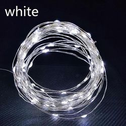 Romantisk 10m førte krans streng forsyninger diy fe lys til glas håndværk flaske bryllup fødselsdagsfest haven dekoration Hvid 1m 10led