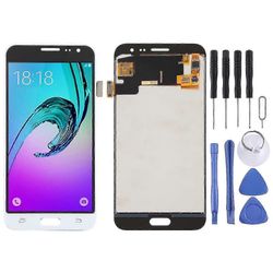 Tft LCD-näyttö Galaxy J3:lle (2016) J320fn, J320f, J320g, J320m, J320a, J320v, J320p Digitizer Full Assembly (musta) Valkoinen
