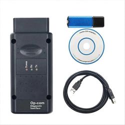 OPCOM 2021 USB-sovittimen diagnostiikkatyökaluilla Op-Com V1.95 Flash Update Op Com V2021 for Opel Car Diag Musta