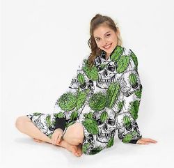 Handuo Wearable Hætteklædte Tæppe, Shu Bomuld Velvet Polstret Tæppe, Lazy Tæppe, Tv Tæppe S1