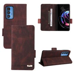 Gangxun Etui til Motorola Moto Edge 20 Pro / edge S Pro læderetui Folio Flip med kreditkortspor Etui Coque Brown