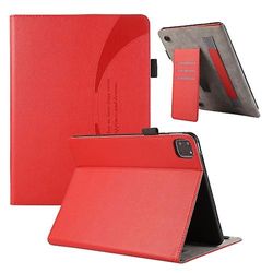 Til Ipad Pro 11 2022 / Air 10.9 2022 Litchi tekstur læder sucker tablet taske Rød