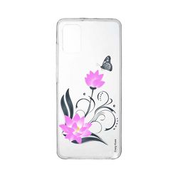 Crazy Kase Skrog til Samsung Galaxy A31 Fleksibel Lotus Blomst og Sommerfugl