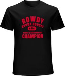 Golden Dosa Ronda Rousey U 190 Rowdy RRR Herre T-shirt Casual Cotton Tees Sorte toppe sort 2XL