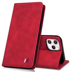 Etui til iphone 13 Pro Max Cover Magnetisk lukning Tegnebog Bog Flip Folio Stand View Læder cover Stødsikker - Rød