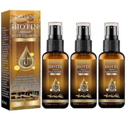 3x Biotin Hair Growth Spray Anti Hair Loss Fast Regrowth Scalp Treatment Hair Care Serum