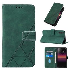 Gangxun Kompatibel med Sony Xperia L4 etui læder folio cover tegnebog magnetisk premium etui coque grøn