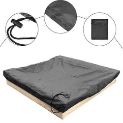 Ulkona hiekkalaatikon katos vedenpitävä neliö lelusuojaan musta 120*120cm