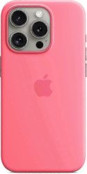 Apple iPhone 15 Pro silikonikotelo, jossa on MagSafe Vaaleanpunainen