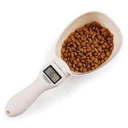 Pet Food Scale elektronisk måleværktøj, hund Kat Fodring Skål Måling Spoon Køkken Skala Digital Display 250ml