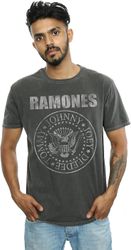 Ramones mænds nødstedte præsidentsegl vasket T-shirt L