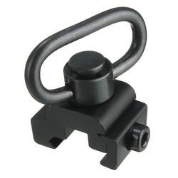 Quick Release Detach QD Sling Svivel med 20 mm skenfäste svart