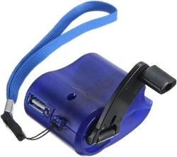 USB-matkapuhelinlaturi käsikammella Tabletin virtalähde LED-merkkivalo Kotitalouksien vaellus Hätävarusteet Retkeilijöiden tarvikkeet sininen