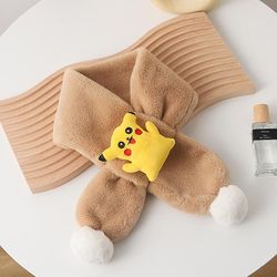 Børn Winter fortykket Varm Pikachu Imitation Rex Rabbit Fur Plys Bib for mænd og kvinder Babyer khaki