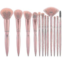 12 stk Rose Gold Makeup Pensler er Super Soft Makeup Tools