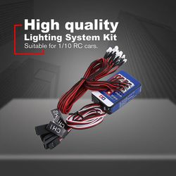 12 LED-belysningssæt Styrebremsesimulering Flashlys til 1/10 Rc bil til Yokomo til Tamiya udsøgt designet