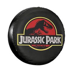 Jurassic Park Logo Gult reservedekkdeksel for Jeep Mitsubishi Pajero Giant Dinsaur bilhjul dekker 14'' 15'' 16'' 17'' Inch 2 15 inch