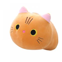 Sencu Utstoppet Animal Cat, Cute Kattunger Plysj Toy Pillow For Kids Kawaii Soft Cuddly plysj Kattunger Hugging Sleeping Body Pillow Gift for jente...