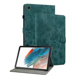 Til Samsung Galaxy Tab 9+ Tiger Pattern Flip læder tablet taske Mørk grøn