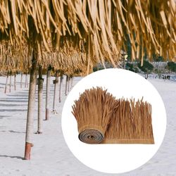 ruoho tekoolkikatto ulkopuutarhaan patio sateenvarjo kansi 1mx50cm olkikatto olki simulointipaneeli palmu olki