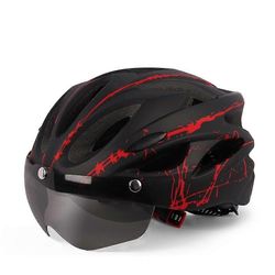 Fahrradhelm fr Mnner Frauen Fahrradhelm mit abnehmbarer Schutzbrille und Sonnenblende Berg &; Strae Fahrradhelme Einstellbare Gre Erwachsene Fahrra...