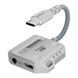 PLEXTONE GS1 2-in-1 kuulokemuunnin Type-C -liitäntä tukee 60 W:n pikalatausta matkapuhelimelle