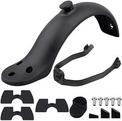Xqday Elektrisk Scooter Bagskærm, Mudguard Beslag Fender Beslag Bag Mud Guard Scooter Mudguard med gummi støddæmper, skruer, caps &silikone Cove