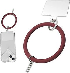 Silikone loop telefon lanyard, mobiltelefon hånd håndled lanyard rem med nøglering holder, universal til telefon taske anker passer alle smartphone...