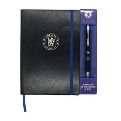 Chelsea FC Chelsea Muistikirja ja kynä A5 Executive Premium Virallinen jalkapallolahja Musta