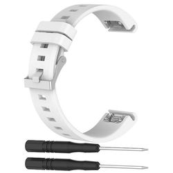 AIR Udskiftning Silikone rem til Garmin Fenix5 / Forerunner935 / Quatix5 / 5 Sapphire / Approach S60 - Hvid