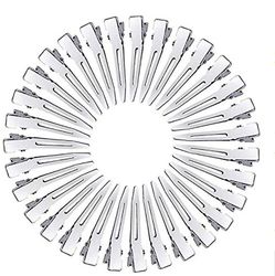 Sztxj 70kpl metallisia ankkalaskutettuja hiusklipsejä naisten muotoiluleikkauksiin, hopeisia hiuspinssejä pitkille hiuksille, alligaattorikiharoita...