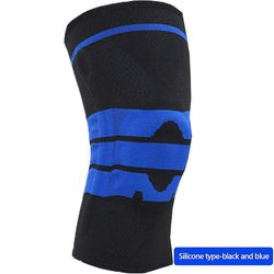 1Pcs silikone knæ pad skridsikker åndbar basketball vægtløftning foråret knæ støtte unisex professionel sport wrap 05 Xxl
