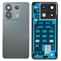 Xiaomi Redmi Note 13 Pro 5G takaakun kotelon kansi kamerarenkaalla linssin suojuksen varaosa (W Musta Black