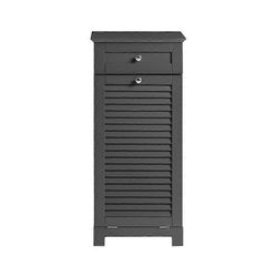 SoBuy BZR73-DG, kylpyhuoneen pyykkikaappi, pyykkiarkku, kylpyhuoneen säilytyskaappi suljinovella ja pyykkikorilla Harmaa 40x38x90cm