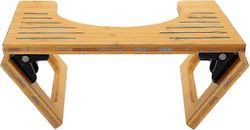 7 tuuman (noin 17,8 cm) bambu wc-jakkara compitiabe kylpyhuoneella, taitettava commode-jakkara, luonnollinen väri