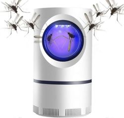 Ajhjn Sisäloukkulamppu USB-virralla ja sovittimella, imutuuletin, LED-yövalo kotitoimistoon - valkoinen