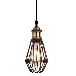 Firstlight Lighting Arkade 1 lysloft vedhæng Rustik Brun, E27