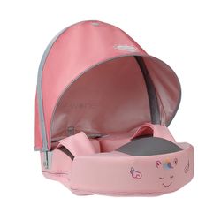 Mambobaby söpö vauva uida kellua vyötärö vauva kelluu puhallematon vauvan uimakelluke uimavalmentaja floa Vaaleanpunainen with detachable sun canopy