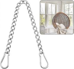 Linkrunning Ketju kahdella karabiinilla, kapasiteetti 400kg, raskas ruostumattomasta teräksestä valmistettu ripustusketju, jatkoketju nyrkkeilysäki...