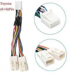 Moonet auto MP3 tulo USB AUX sovitin CD vaihto Toyota Avensis RAV4 Auris Corolla Yaris, Camry Tacoma ja Lexus (6+6pin) Y Cable (6-6pin)
