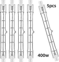 5kpl R7S 118mm 400w halogeenilamppu lyijykynä polttimo himmennettävä AC 220-240V 7500lm J118 lineaarinen halogeenispotlig