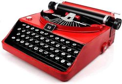 Retro kirjoituskonemalli - metalli manuaalinen vintage sähköinen kodinsisustuskoristeet (punainen/14) tw