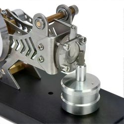 Täysmetallinen tyhjiö-stirling-moottori DIY kuumakaasuturbiinin varren höyrykonemallisarja fyysinen koe lelu lahja LPY