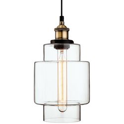 Firstlight Lighting Empire 1 Lys loft vedhæng Antikke Messing, Klart Glas, E27