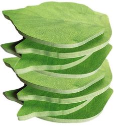 Linkrunning Leaf Sticky Note Pads Memo Pads Hjem Væg / foto Vægdekoration Grøn 3.75*2.56 inches