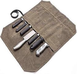 Lertenys Chef Knife Roll Bag, kangasveitsilaatikon järjestäjä, kannettava 7-paikkainen veitsi ruokailuvälinetyökalu rullapussi pakkauksella